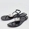 GIU Black Suede Crystal Embellished Slingback Sandals Size 38.5 thumbnail 6