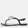 GIU Black Suede Crystal Embellished Slingback Sandals Size 38.5 thumbnail 1