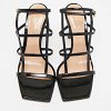 Mondry Black Leather Ankle Strap Sandals thumbnail 3