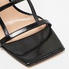Mondry Black Leather Ankle Strap Sandals thumbnail 5