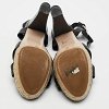 Black Leather Platform Ankle Strap Sandals thumbnail 7
