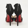 Black Suede Ankle Strap Peep Toe Sandals thumbnail 6