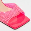 Neon Pink PVC Crystal Embellished Star Slide Sandals thumbnail 5