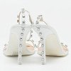White Leather Crystal Embellished Nicki Sandals thumbnail 9