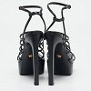 Black Leather Greca Cage Platform Sandals thumbnail 2
