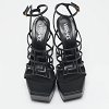 Black Leather Greca Cage Platform Sandals thumbnail 5