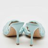 Light Blue Quilted Leather Lido Slide Sandals thumbnail 6