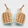 Light Blue Quilted Leather Lido Slide Sandals thumbnail 7