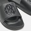 Black Rubber Logo Flat Slides thumbnail 2