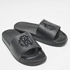 Black Rubber Logo Flat Slides thumbnail 3