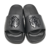 Black Rubber Logo Flat Slides thumbnail 0