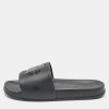 Black Rubber Logo Flat Slides thumbnail 5