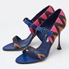 Multicolor Leather Ankle Strap Sandals thumbnail 5