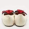 Cream Leather Web Bow Rose Detail Ballet Flats thumbnail 5