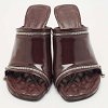 Burgundy Quilted Leather Double Zip Heel Mules thumbnail 4