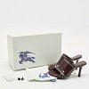 Burgundy Quilted Leather Double Zip Heel Mules thumbnail 9