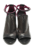Black/Pink Lasercuts Leather Glove Sandals thumbnail 0