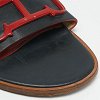 Navy Blue Leather Slide Sandals thumbnail 5