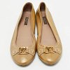 Beige Patent Leather Oxford Ballet Flats thumbnail 3
