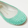 GIU Green Suede Crystal Embellished Ballet Flats Size 39 thumbnail 4