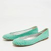 GIU Green Suede Crystal Embellished Ballet Flats Size 39 thumbnail 8