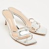 Silver Leather Crystal Embellished Jaipur Sandals thumbnail 7