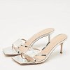 Silver Leather Crystal Embellished Jaipur Sandals thumbnail 9