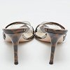 Transparent/Brown Patent Leather and PVC Elle Slide Sandals thumbnail 4