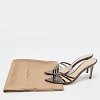 Transparent/Brown Patent Leather and PVC Elle Slide Sandals thumbnail 9