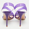 Purple PVC Metropolis Ankle Strap Sandals thumbnail 3
