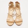 Choca Lux Beige Leather Ankle Strap Sandals thumbnail 4