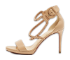 Choca Lux Beige Leather Ankle Strap Sandals thumbnail 0