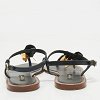 Black Lizard Embossed Leather Embellished Thong Flats thumbnail 4