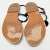 Black Lizard Embossed Leather Embellished Thong Flats thumbnail 6