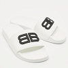White Rubber BB Pool Slide Sandals thumbnail 4