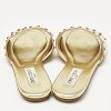 Jimmy Choo Gold Patent Leather Nanda Flat Slides Size 38.5 thumbnail 2