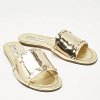 Jimmy Choo Gold Patent Leather Nanda Flat Slides Size 38.5 thumbnail 8