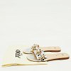 Silver Leather Flowerland Embellished Flat Slide Sandals thumbnail 1