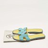 Blue Twisted Metallic Cord Oran Flat Slide Sandals thumbnail 2