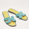 Blue Twisted Metallic Cord Oran Flat Slide Sandals thumbnail 5