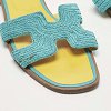 Blue Twisted Metallic Cord Oran Flat Slide Sandals thumbnail 6