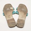Blue Twisted Metallic Cord Oran Flat Slide Sandals thumbnail 8
