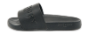 Black Rubber Logo Flat Slide Sandals thumbnail 0