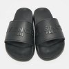Black Rubber Logo Flat Slide Sandals thumbnail 8