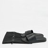 Black Rubber Logo Flat Slide Sandals thumbnail 9