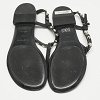 Black Leather Arena Thong Flats thumbnail 2