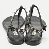 Black Leather Arena Thong Flats thumbnail 4