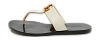 Cream Leather GG Marmont Thong Slide Flats thumbnail 0