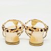 Two Tone Canvas Thong Flat Slides thumbnail 3