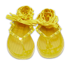 Yellow Fabric and Rubber Rockstud Thong Ankle Wrap Flats thumbnail 0